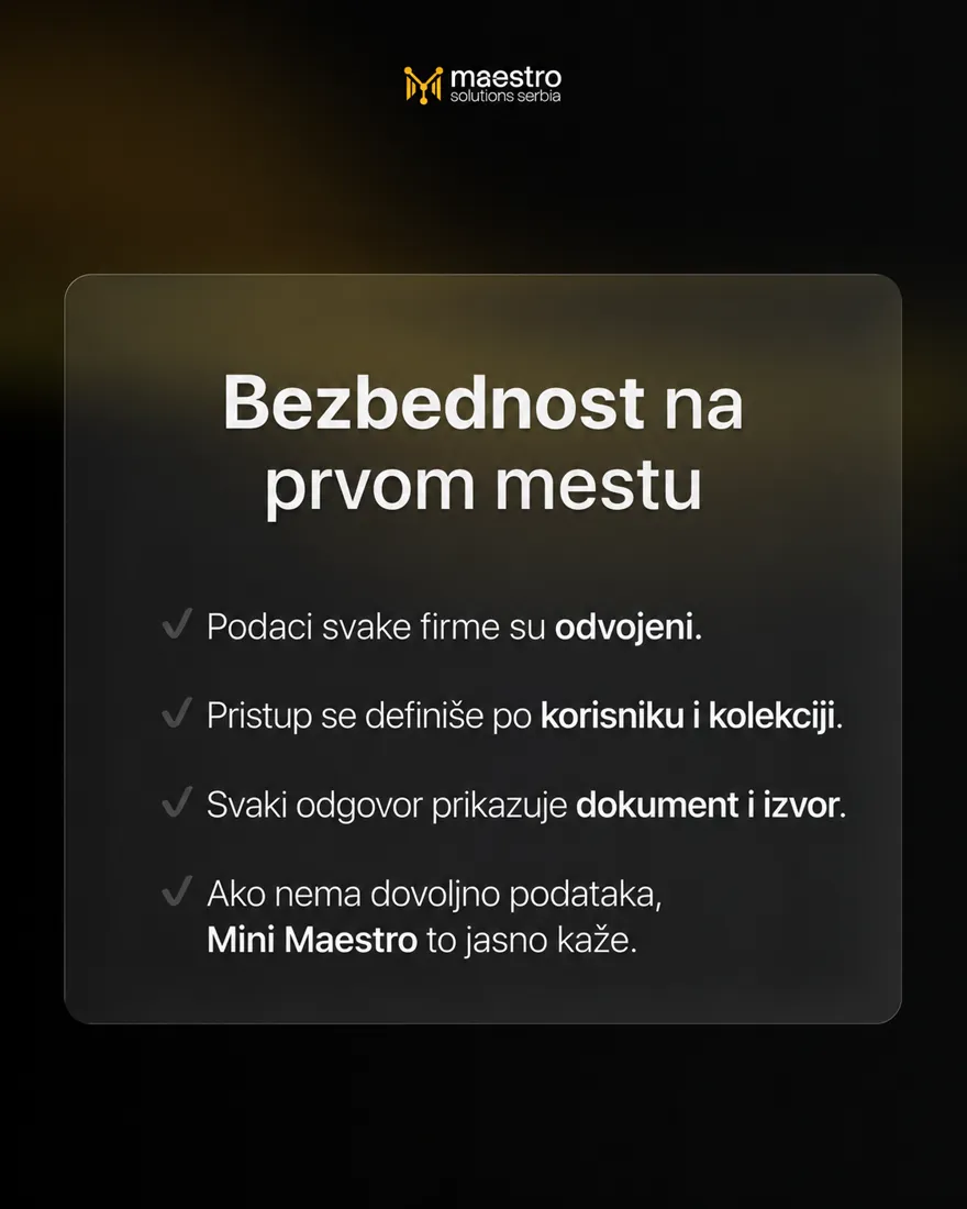Lista bezbednosnih pravila: odvojeni podaci, pristup po korisniku, prikaz izvora