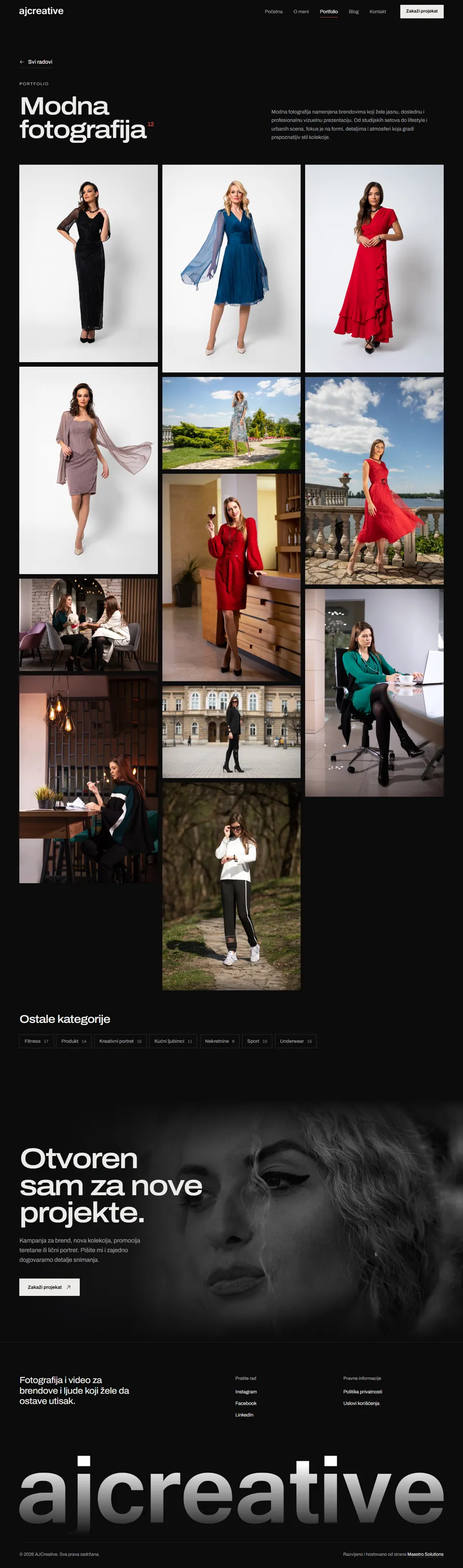 Photographer - Web site - capture of page 2 of 3