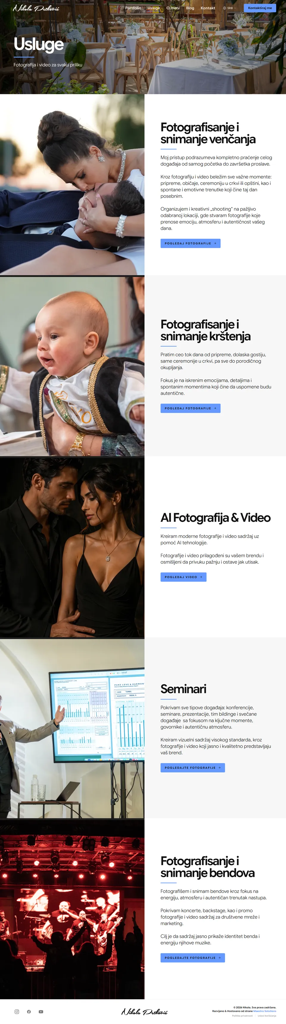 Fotograf - Veb sajt - snimak stranice 2 od 4